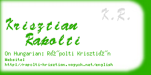 krisztian rapolti business card